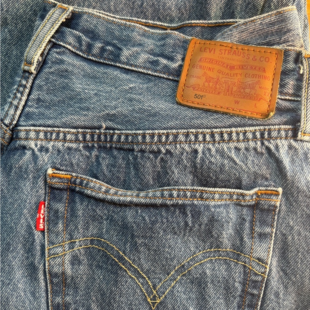 Levi's Men's Denim Jeans with Tan Accents